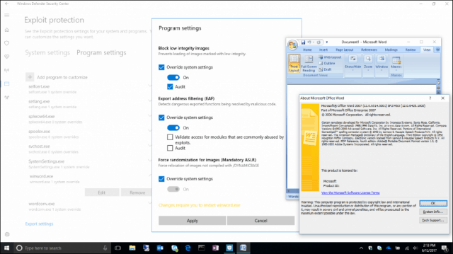 Exploatare Windows 10 de protecție