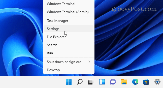 Porniți Setări Windows 11
