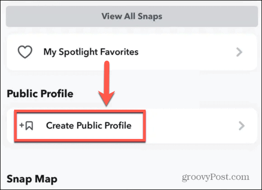 creează un profil public iphone