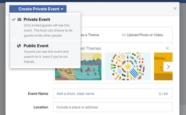 Evenimentele de pe Facebook oferă companiei dvs. o modalitate de a include fani, adepți și clienți într-un webinar, o lansare a produsului, o deschidere sau alte sărbători.