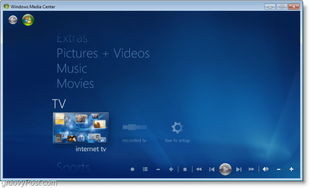 Windows 7 Media Center - internet TV funcționează acum!