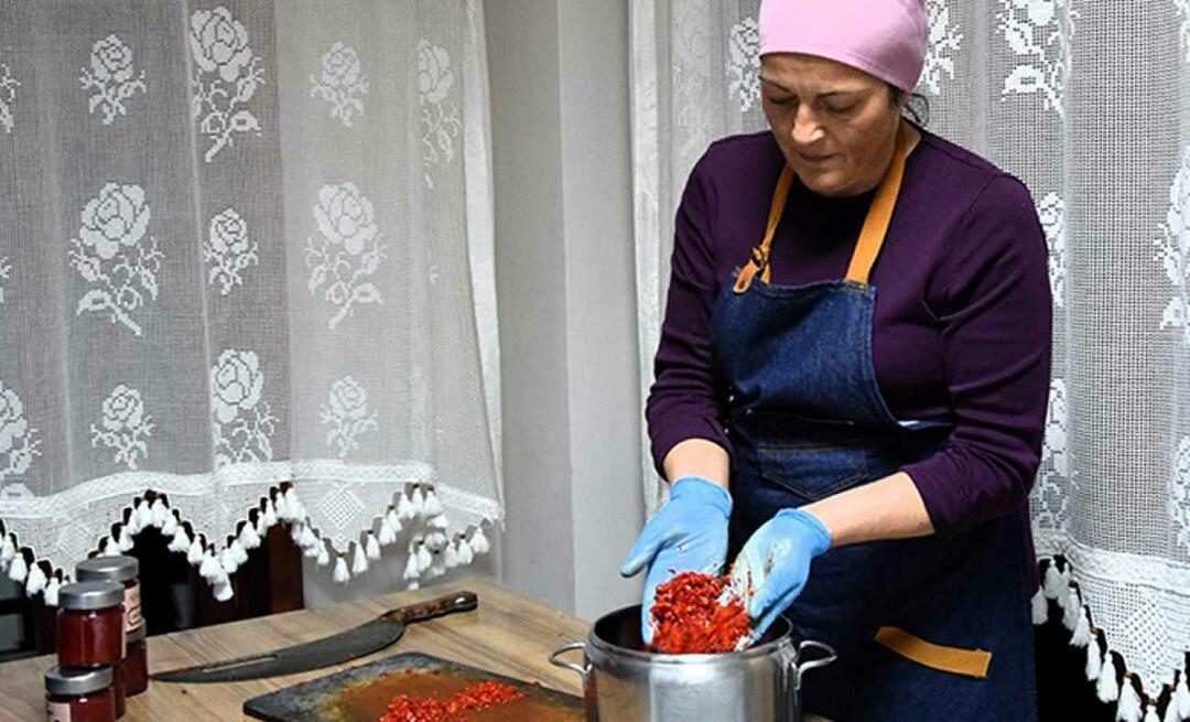 Femeile din Bilecik au făcut dulceață din ardeiul iute înregistrat de Çukurören: Cea mai dulce formă de durere!
