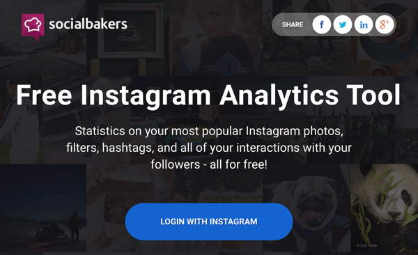 Conectați-vă cu Instagram pentru a avea acces la raportul gratuit al Socialbakers.