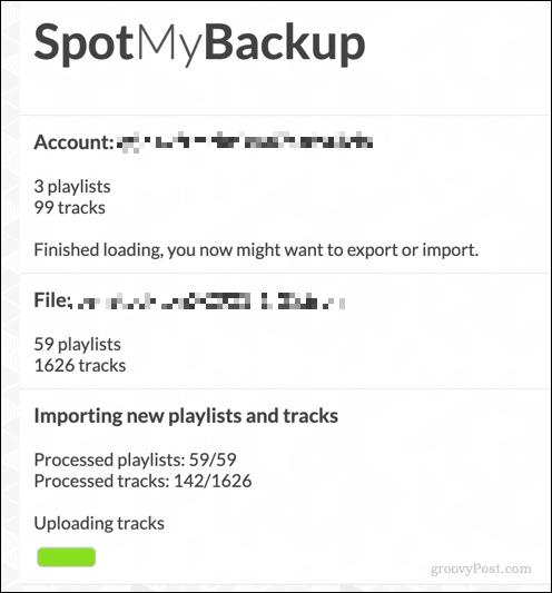 Transferul listelor de redare pe Spotify folosind SpotMyBackup