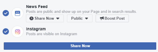 Cum să postați încrucișat pe Instagram de pe Facebook pe desktop, pasul 1, asigurați-vă că puteți posta pe Instagram de pe Facebook
