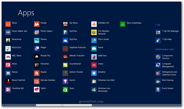 Găsiți toate aplicațiile instalate pe Windows 8 (actualizat pentru 8.1)