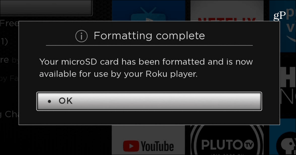 Formatează cardul microSD Roku Ultra complet