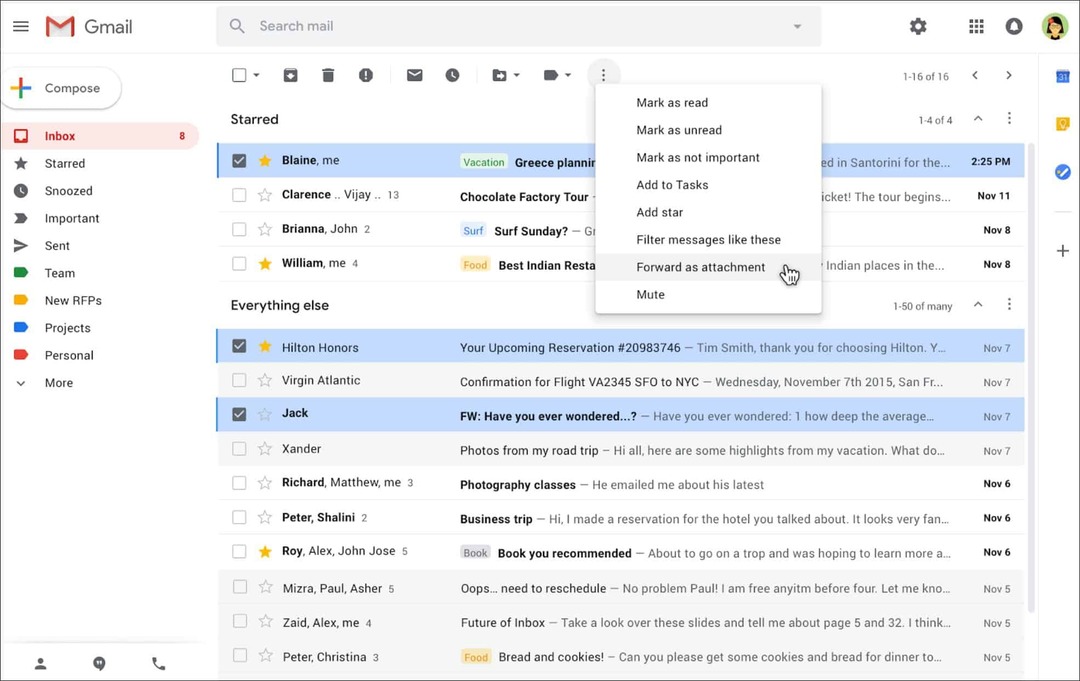 Google permite trimiterea de e-mailuri ca atașări în Gmail