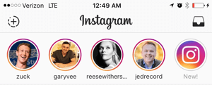 butonul povești instagram
