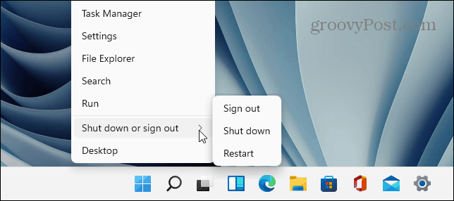 Închideți butonul de pornire Windows 11