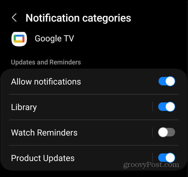 Opriți notificările Android 