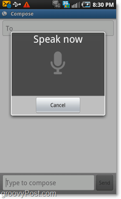 vorbiți pentru a tasta pe Android