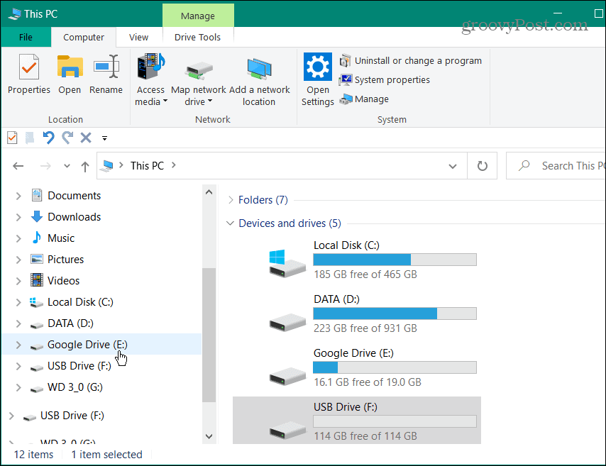 Google Drive a fost adăugat la File Explorer