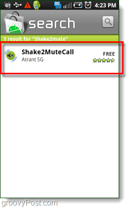 căutare pe piața Android shake2mutecall