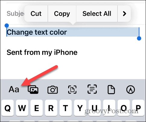 Schimbați culoarea textului pe iPhone