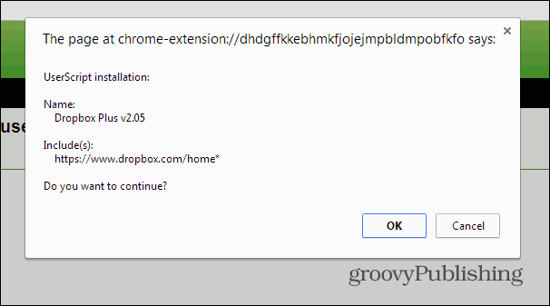 Structura arborelui Dropbox Script de instalare Chrome