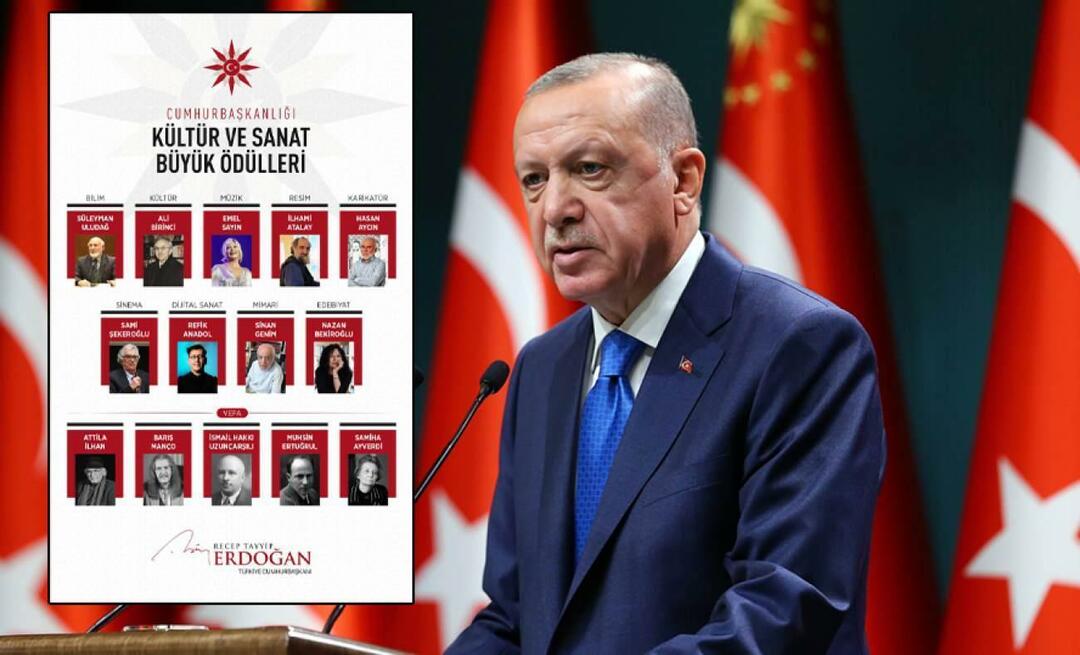 Președintele Erdoğan a împărtășit câștigătorii „Marele Premiu Prezidențial pentru Cultură și Arte 2023”