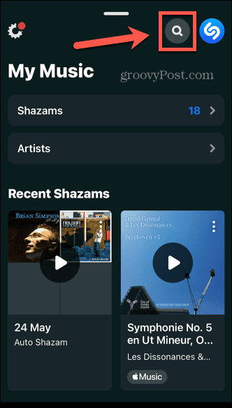 căutare shazam