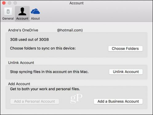 OneDrive pentru Business Mac