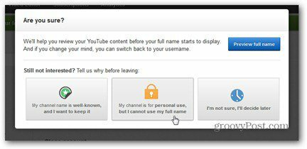 numele real youtube refuză să folosească numele complet