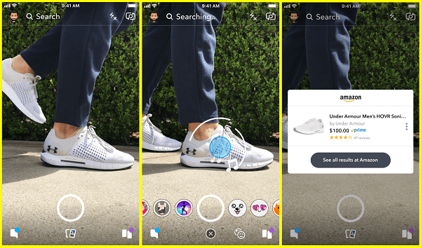 Snapchat testează un nou mod de a căuta produse pe Amazon chiar de pe camera Snapchat.