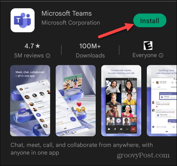 Cum se instalează Microsoft Teams pe Android