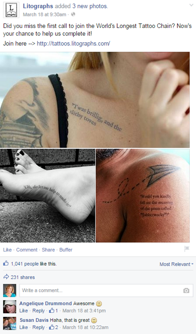 litografie tatuaj postare pe facebook