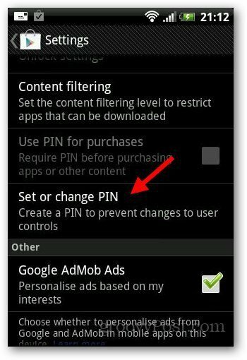 Dezactivați achizițiile Android 4