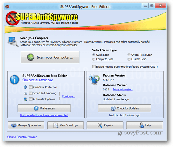 SuperAntiSpyware este un Utilitar Anti-Malware Utilitar