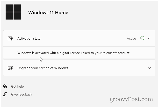 Stare de activare Windows 11