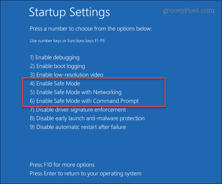 Safe Mode Startup fix ntoskrnl.exe bsod windows 11