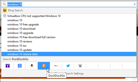 Caseta de căutare Firefox