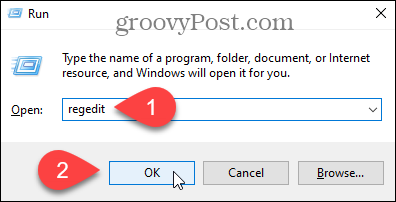 Deschideți Editorul de registru Windows