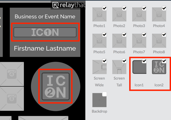 Încărcați sigla în miniatură Icon1 sau Icon2 în RelayThat.