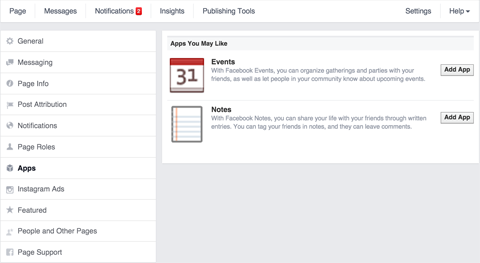 adăugați funcția de note la o pagină de facebook