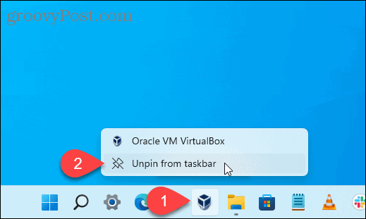 Anulați fixarea din bara de activități în Windows 11