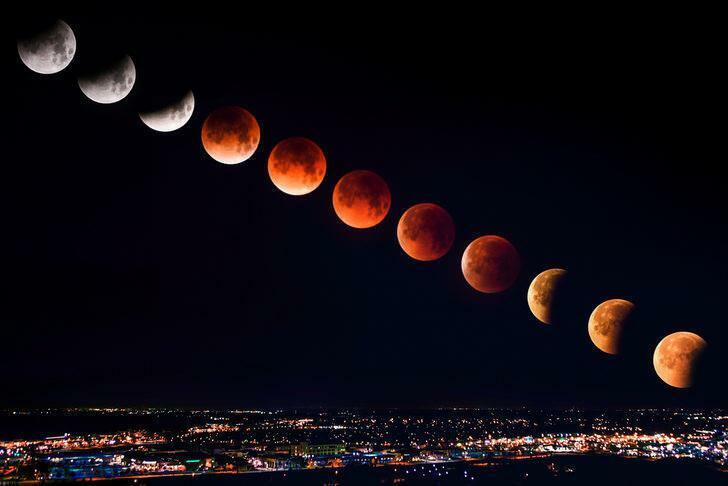când are loc eclipsa de lună de sânge