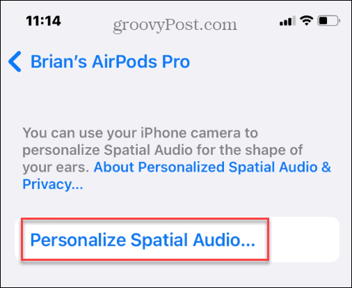 Folosiți audio spațial pe Apple AirPods