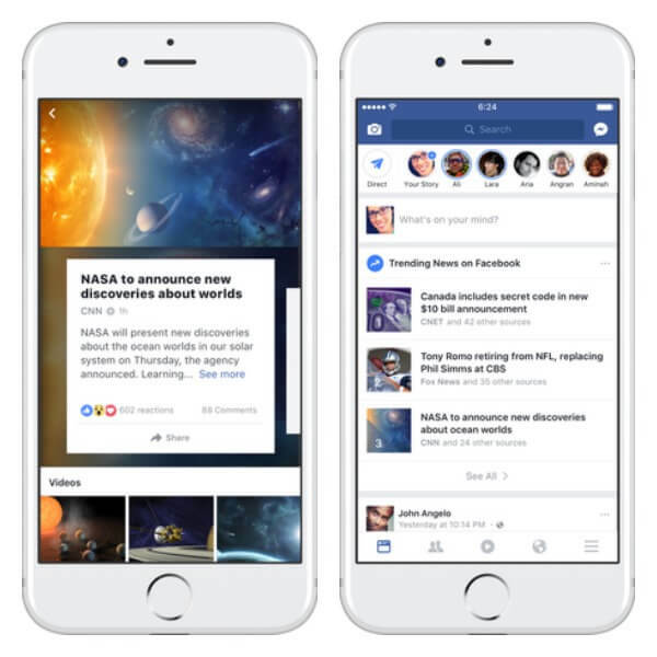 Facebook a reproiectat pagina de rezultate Trending pe iPhone și testează o nouă modalitate de a facilita utilizatorilor să găsească o listă de subiecte trend în News News.