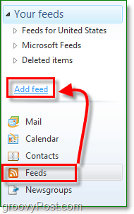 adăugați o rss feed în Windows Live Mail