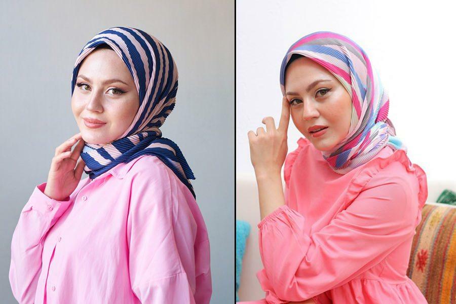 femei hijab eșarfe plisate modele mooncorn