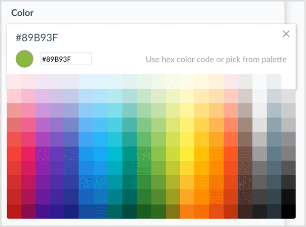 ManyChat selectează culoarea