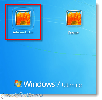 conectați-vă la contul de administrator din Windows 7 