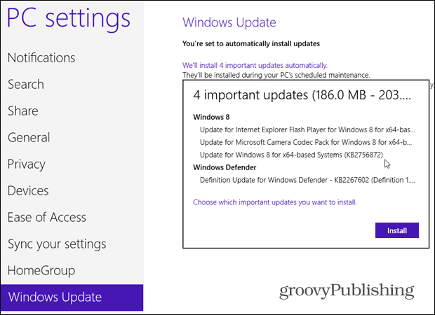 Windows 8 Windows Update manual