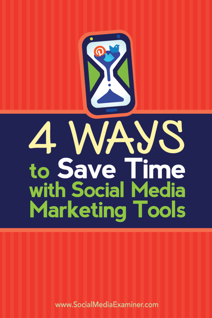 4 moduri de a economisi timp cu ajutorul instrumentelor de marketing pentru rețelele sociale: Social Media Examiner