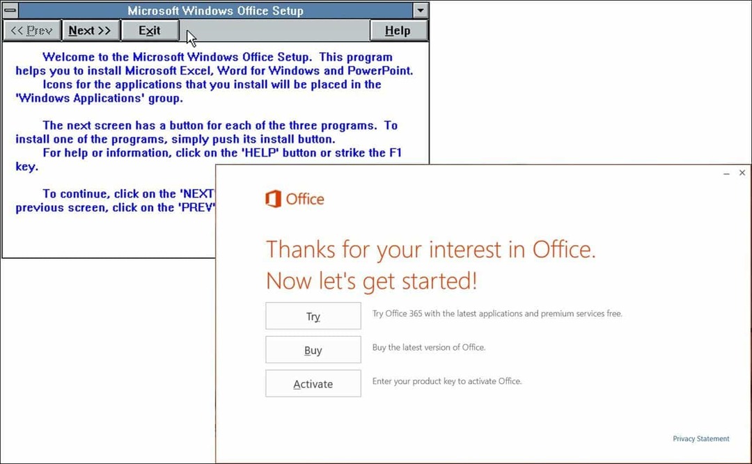 O privire la 25 de ani de Microsoft Office (Atunci și Acum)