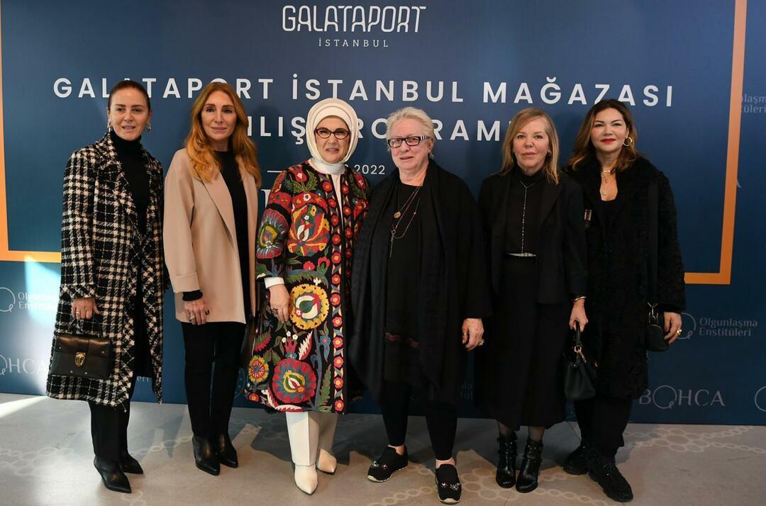 Emine Erdoğan a tăiat panglica de deschidere a magazinului Galataport Istanbul Bohça
