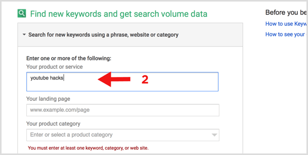 Google Keyword Planner caută noi cuvinte cheie