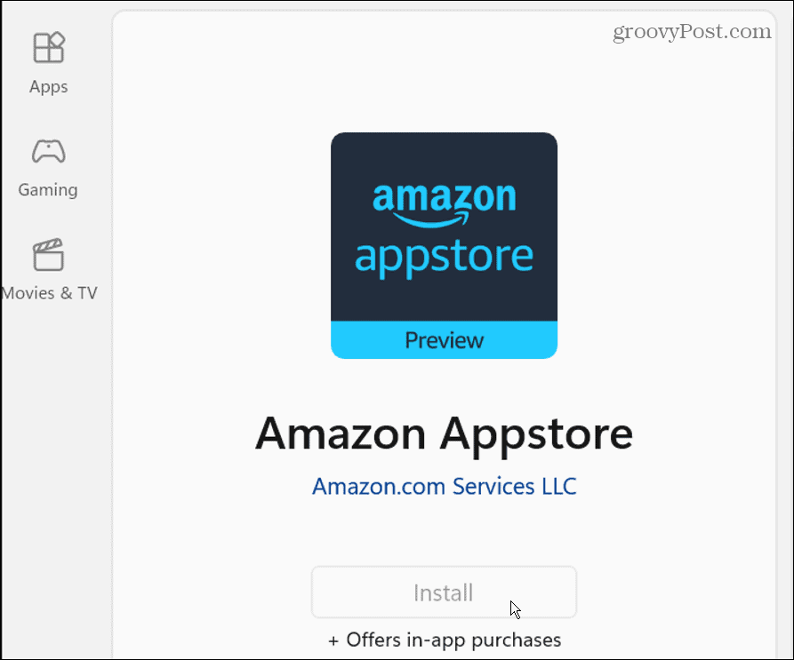 Instalați magazinul de aplicații Amazon din magazinul Windows