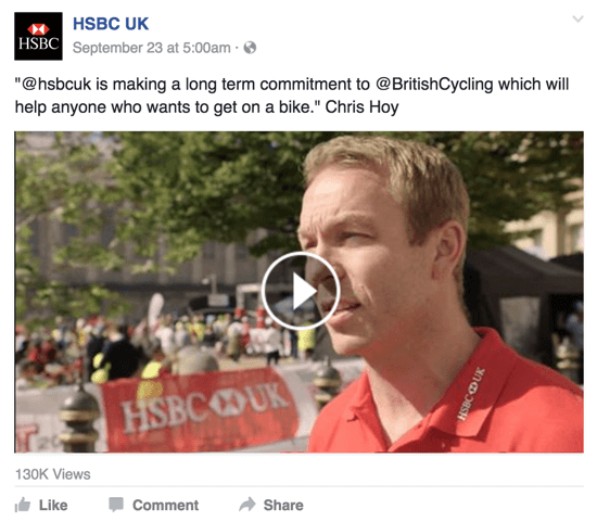 hsbc video pe facebook